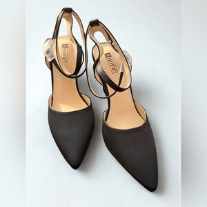NEW IDIFU Women’s Satin Closed Toe Stiletto Pumps Black (2) Size 9, (1) Size 8.5